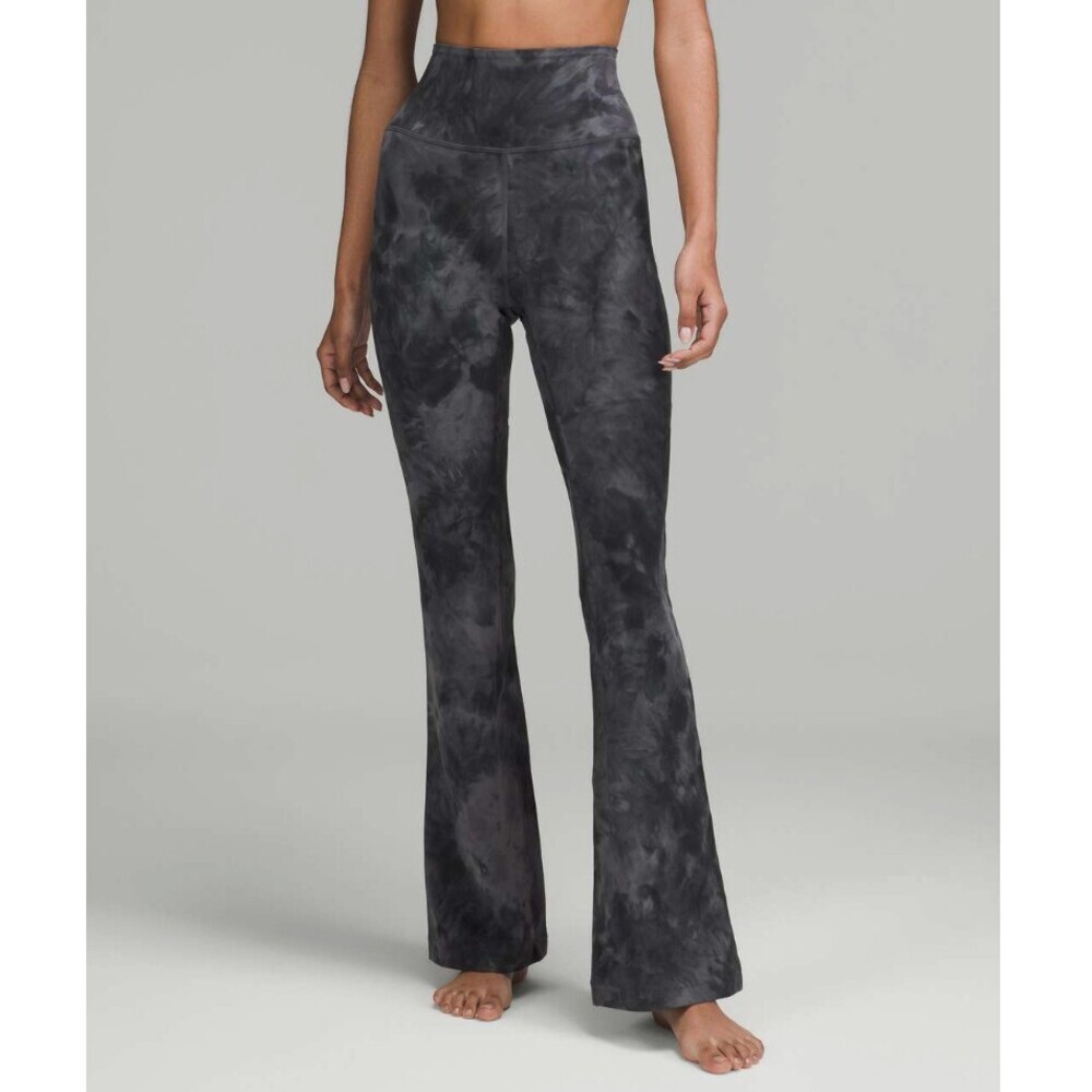 Lululemon Groove Super-High-Rise Flared Pant Nulu Diamond Dye Grey Size 8